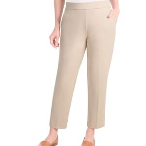 NWT Hilary Radley Pull On ankle Pants Beige office business casual inseam 26”